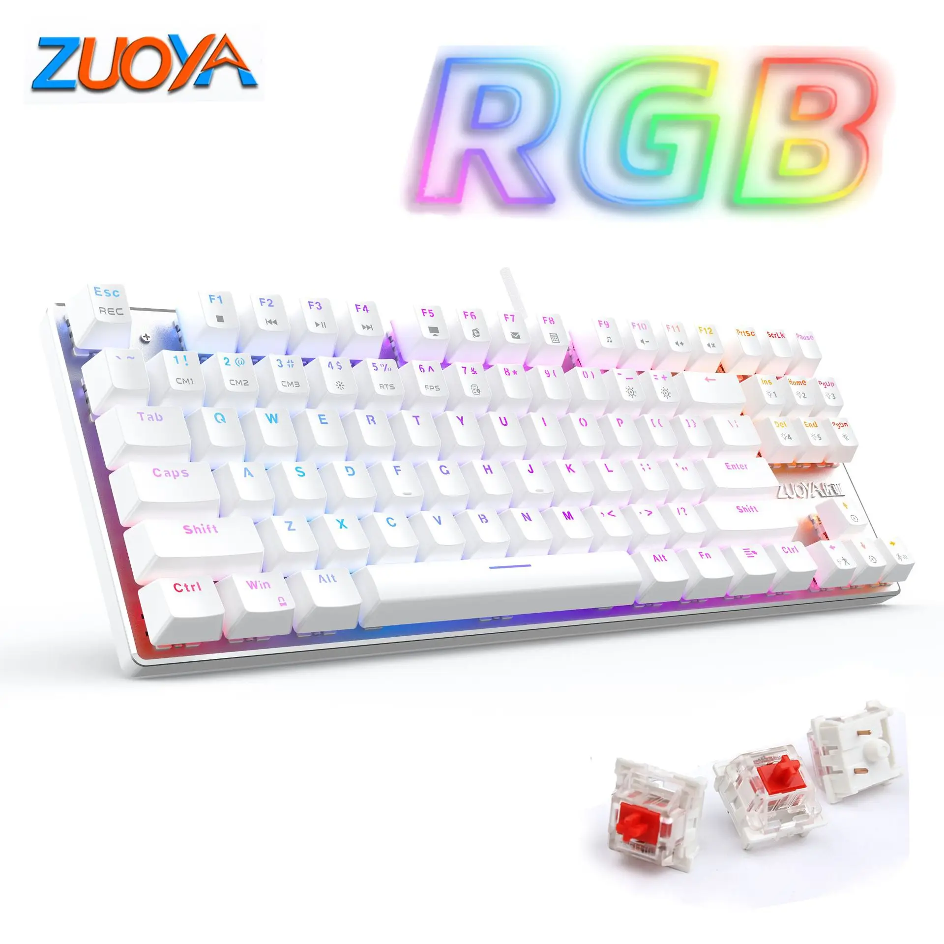 X76 87-клавишная проводная механическая игровая клавиатура с RGB-подсветкой и USB-подключением
X76 87-клавишная проводная механическая игровая клавиатура с RGB-подсветкой и USB-подключением