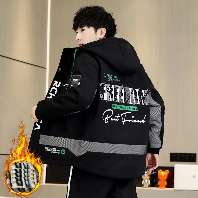 Winter New Men Short Jacket Youth Fashion Hooded Thicked Thermal Outwear Casual Print Large Size All-match Outcoat Coats Men
Winter New Men Short Jacket Youth Fashion Hooded Thicked Thermal Outwear Casual Print Large Size All-match Outcoat Coats Men