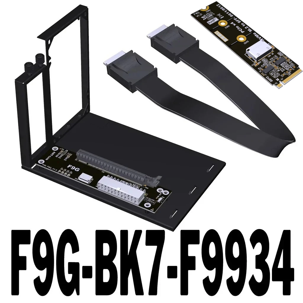 PCIe 4.0 F9G 64Gbps OCuLink Laptop External Graphics Card GPU Docking Station GEN4 M.2 NVMe to SFF8612 Oculink eGPU Adapter Card
PCIe 4.0 F9G 64Gbps OCuLink Laptop External Graphics Card GPU Docking Station GEN4 M.2 NVMe to SFF8612 Oculink eGPU Adapter Card