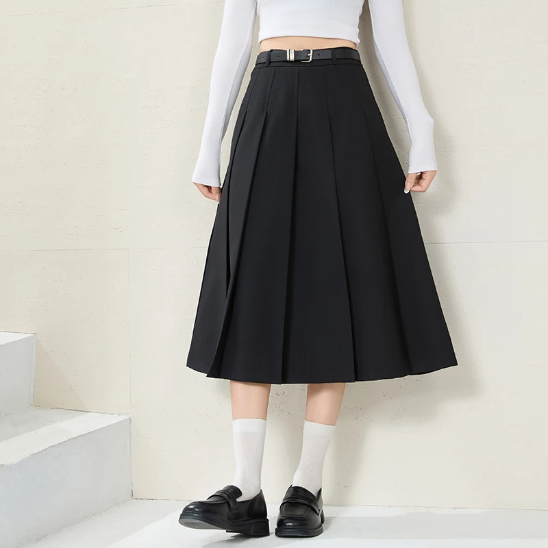 Retro College Style Pleated Skirts for Women Classic A-Line Solid Color Medium Length Skirt Commuter Office Lady Chic Long Skirt
Retro College Style Pleated Skirts for Women Classic A-Line Solid Color Medium Length Skirt Commuter Office Lady Chic Long Skirt
