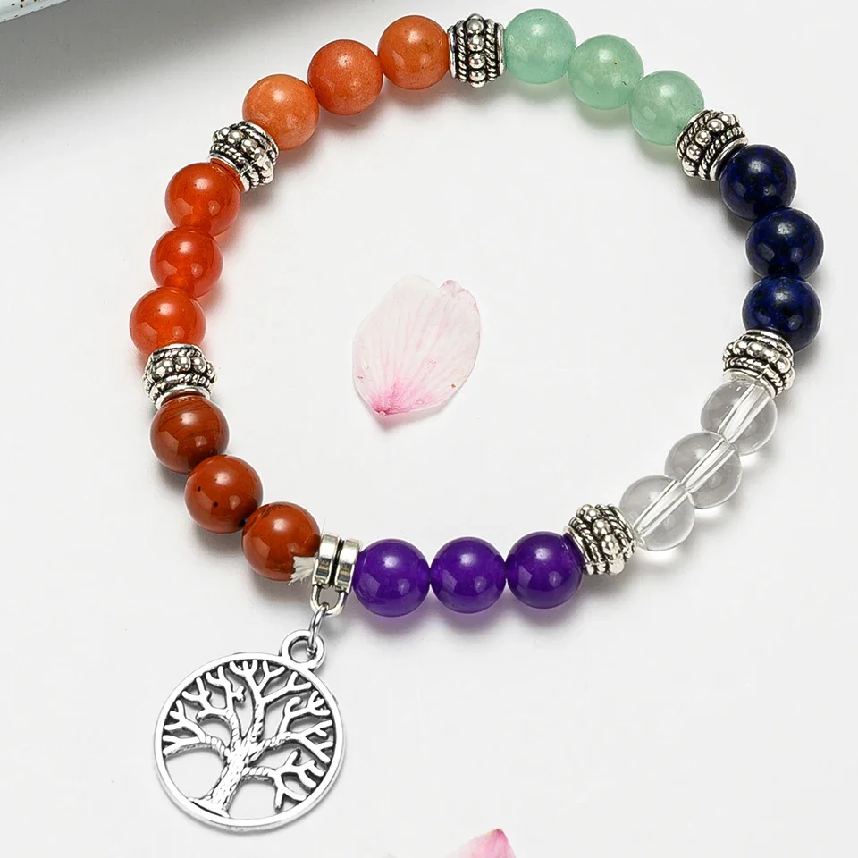 Tree of Life 7-Chakra Bracelet Natural Stone Crystal Energy Beads men women Yoga Bracelet Meditation Prayer Accessories Gift
Tree of Life 7-Chakra Bracelet Natural Stone Crystal Energy Beads men women Yoga Bracelet Meditation Prayer Accessories Gift