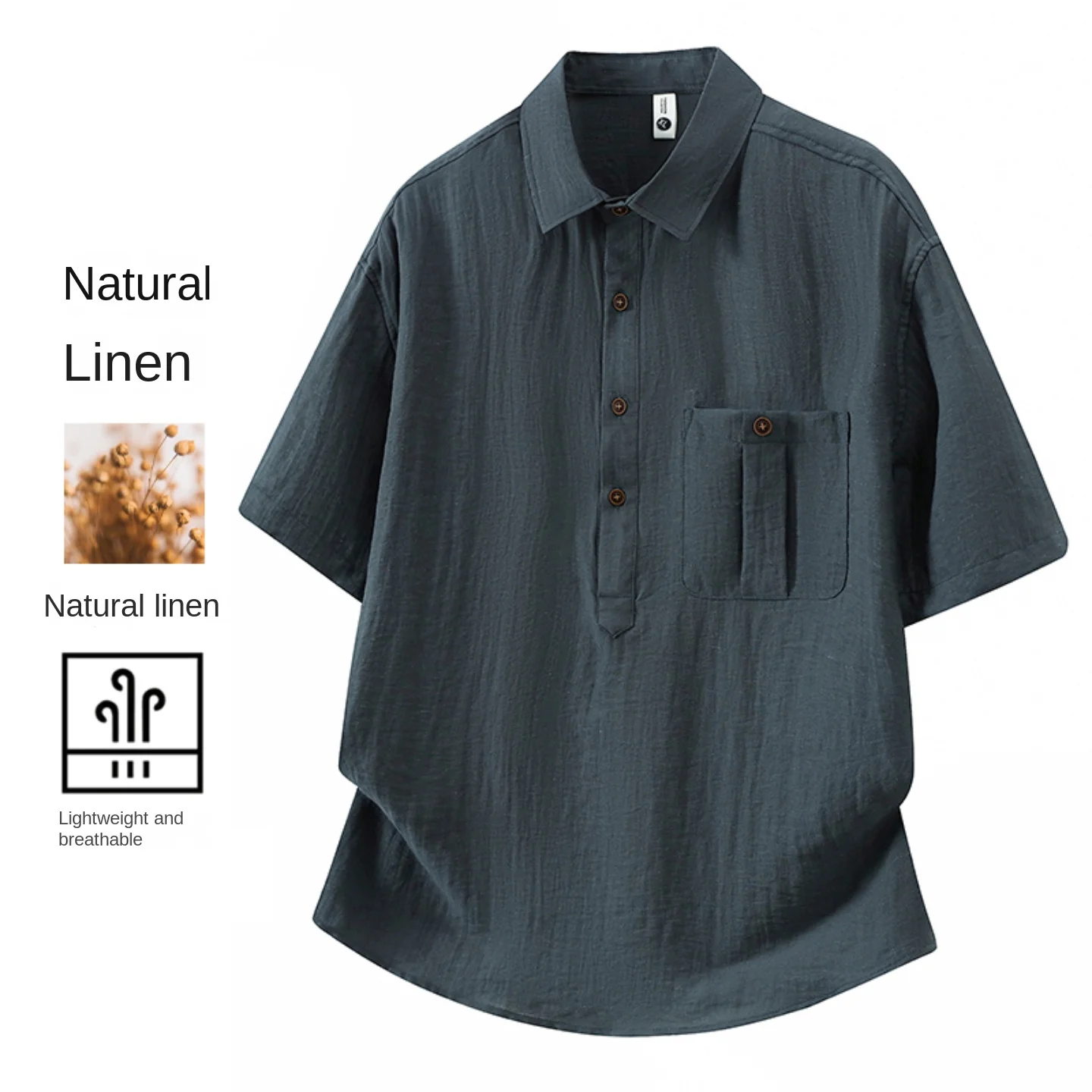 Breathable Linen Men Polo Shirts Solid Color Relaxed Fit Short Sleeve Pocket Top Tee Summer Style
Breathable Linen Men Polo Shirts Solid Color Relaxed Fit Short Sleeve Pocket Top Tee Summer Style