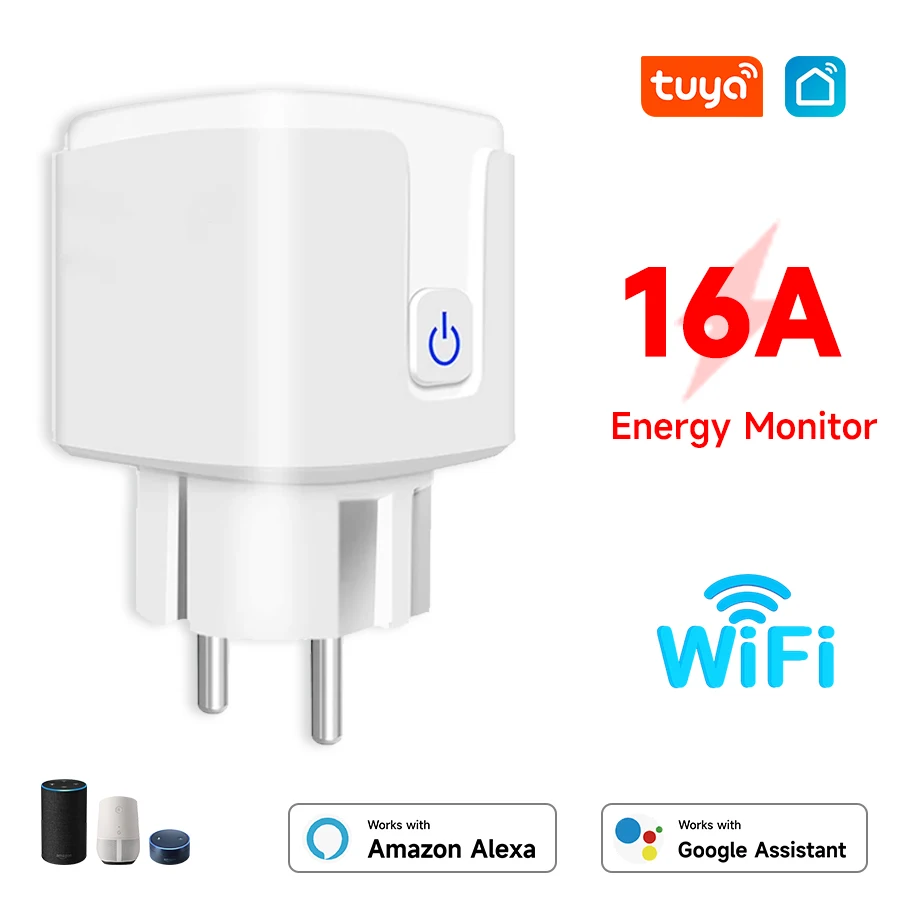Tuya Smart Life EU 16A WiFi Smart Socket Plug Remote Control with Energy Monitoring for Power Consumption Work with Alexa Google
Tuya Smart Life EU 16A WiFi Smart Socket Plug Remote Control with Energy Monitoring for Power Consumption Work with Alexa Google