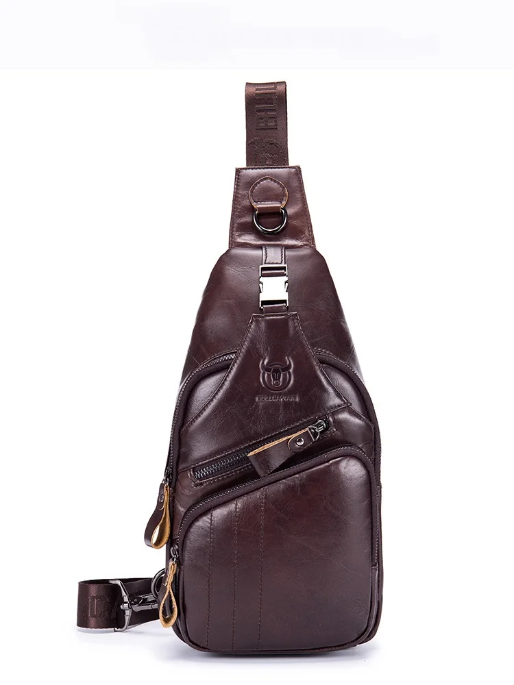 Genuine Leather men's chest bag first layer cow leather Shoulder crossbody bag high quality daily outdoor mobile phone chest bag
Genuine Leather men's chest bag first layer cow leather Shoulder crossbody bag high quality daily outdoor mobile phone chest bag