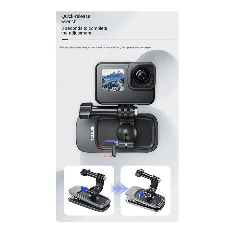 A23G TELESIN 360 ° Вращающийся магнитный зажим-крепление для рюкзака для GoPro Hero 11 10 9 8 7 6 5, аксессуары для экшн-камер Insta360
A23G TELESIN 360 ° Вращающийся магнитный зажим-крепление для рюкзака для GoPro Hero 11 10 9 8 7 6 5, аксессуары для экшн-камер Insta360