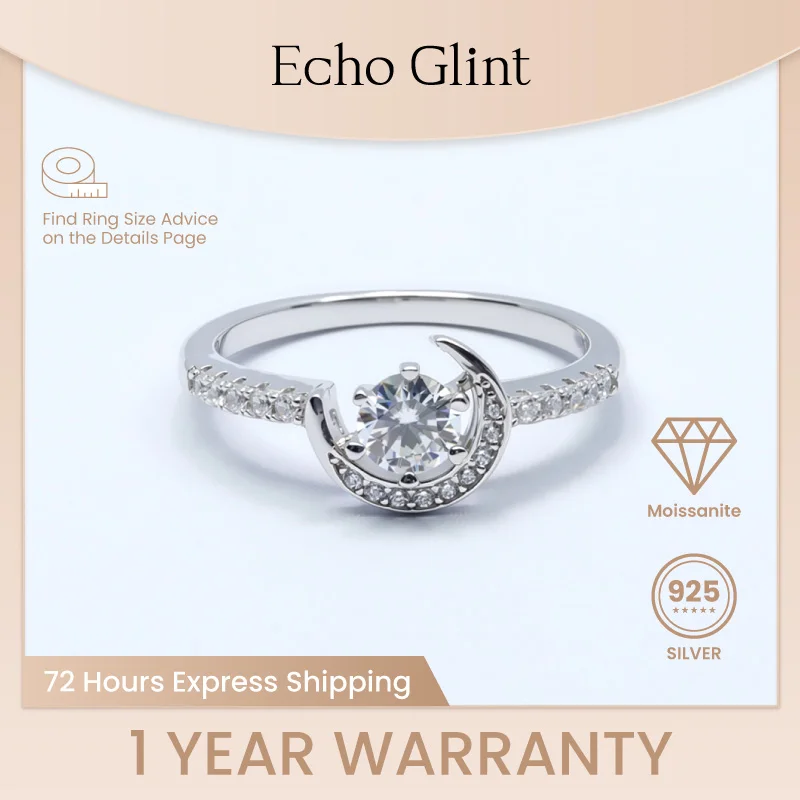 Echo Glint 0.5CT 925 Silver Round Moissanite Ring Luxury Wedding Anniversary Fashionable Elegant Ring for Women Geometric Style
Echo Glint 0.5CT 925 Silver Round Moissanite Ring Luxury Wedding Anniversary Fashionable Elegant Ring for Women Geometric Style