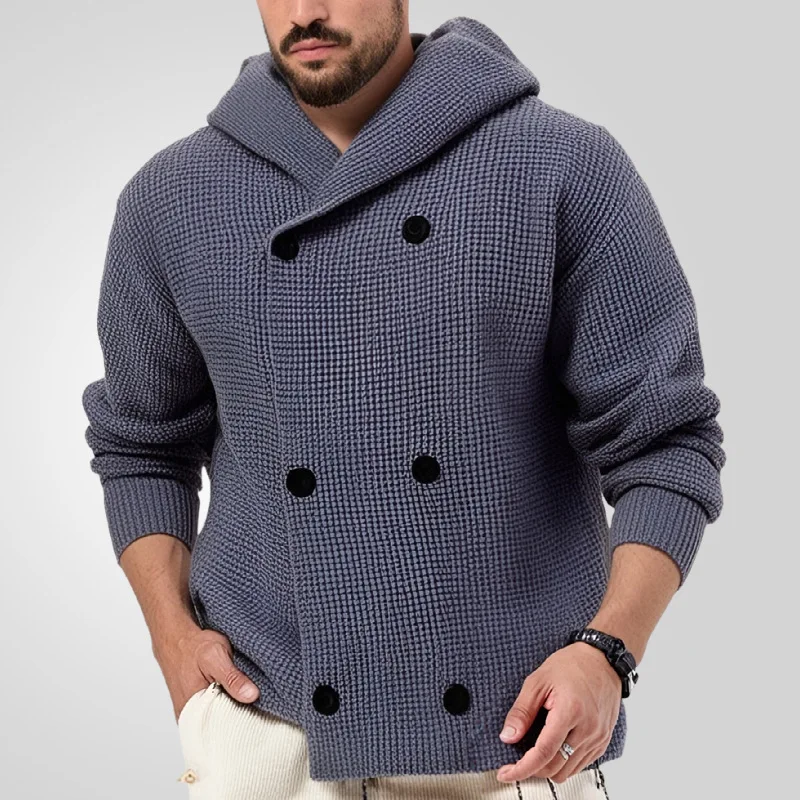 2024 New Fashion Hooded Sweater Coat for Men Autumn Winter Double Breasted Cardigan Sweaters Gray Casual Knitted Jackets MY1124
2024 New Fashion Hooded Sweater Coat for Men Autumn Winter Double Breasted Cardigan Sweaters Gray Casual Knitted Jackets MY1124