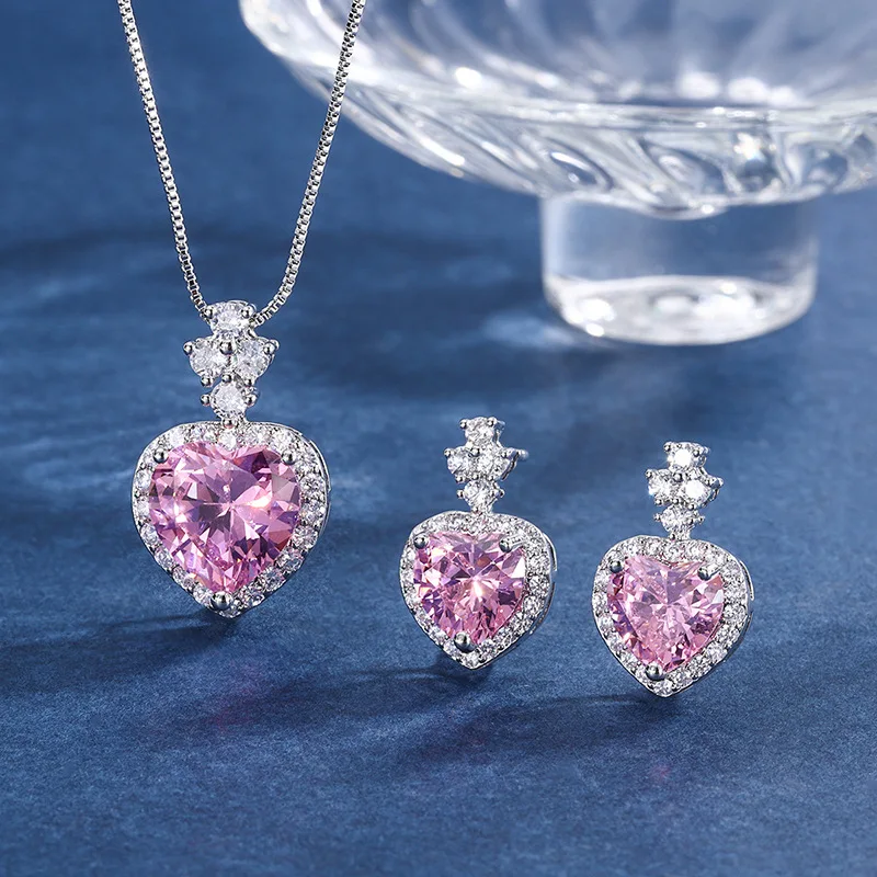 Jewelry Gemstone Pink Diamond Jewelry Set Earrings Main Stone 9*9 Pendant Necklace 12*12
Jewelry Gemstone Pink Diamond Jewelry Set Earrings Main Stone 9*9 Pendant Necklace 12*12