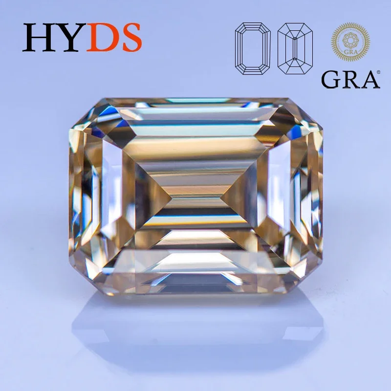 Moissanite Stone Emerald Cut Tea Yellow Colour VVS1 Pass Diamond Tester Gemstone Charms for Jewelry Making with GRA Certificate
Moissanite Stone Emerald Cut Tea Yellow Colour VVS1 Pass Diamond Tester Gemstone Charms for Jewelry Making with GRA Certificate