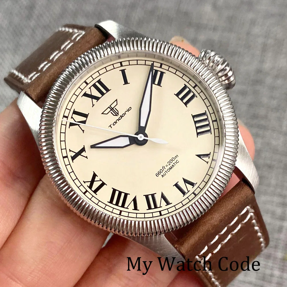 Brand Vintage White Retro Diver Field Automatic Watch Male NH35 PT5000 Movt Roman Numbers Big Crown Waterproof 39mm Reloj Hombre
Brand Vintage White Retro Diver Field Automatic Watch Male NH35 PT5000 Movt Roman Numbers Big Crown Waterproof 39mm Reloj Hombre