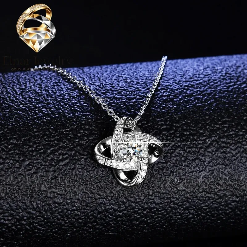 Elnar Jewelry Luxury 1 Carat Moissanite in White Gold Four - leaf Windmill Clavicle Chain Necklace, Ideal for Women
Elnar Jewelry Luxury 1 Carat Moissanite in White Gold Four - leaf Windmill Clavicle Chain Necklace, Ideal for Women