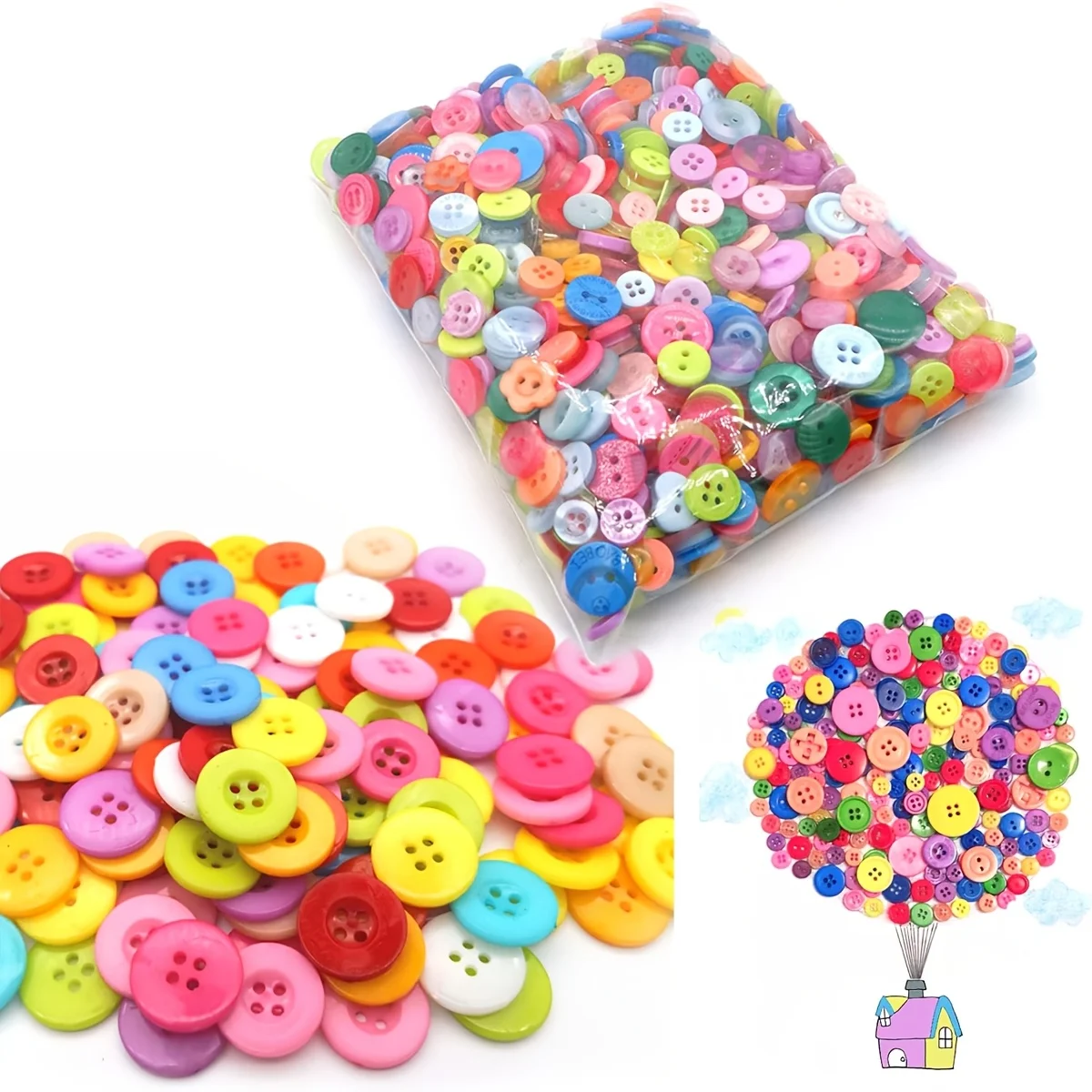 300 Grams Mixed Size Resin Buttons for DIY Crafts, 2 Hole & 4 Hole Design, Hand Sewn Button Set for Fashion Projects Random size
300 Grams Mixed Size Resin Buttons for DIY Crafts, 2 Hole & 4 Hole Design, Hand Sewn Button Set for Fashion Projects Random size