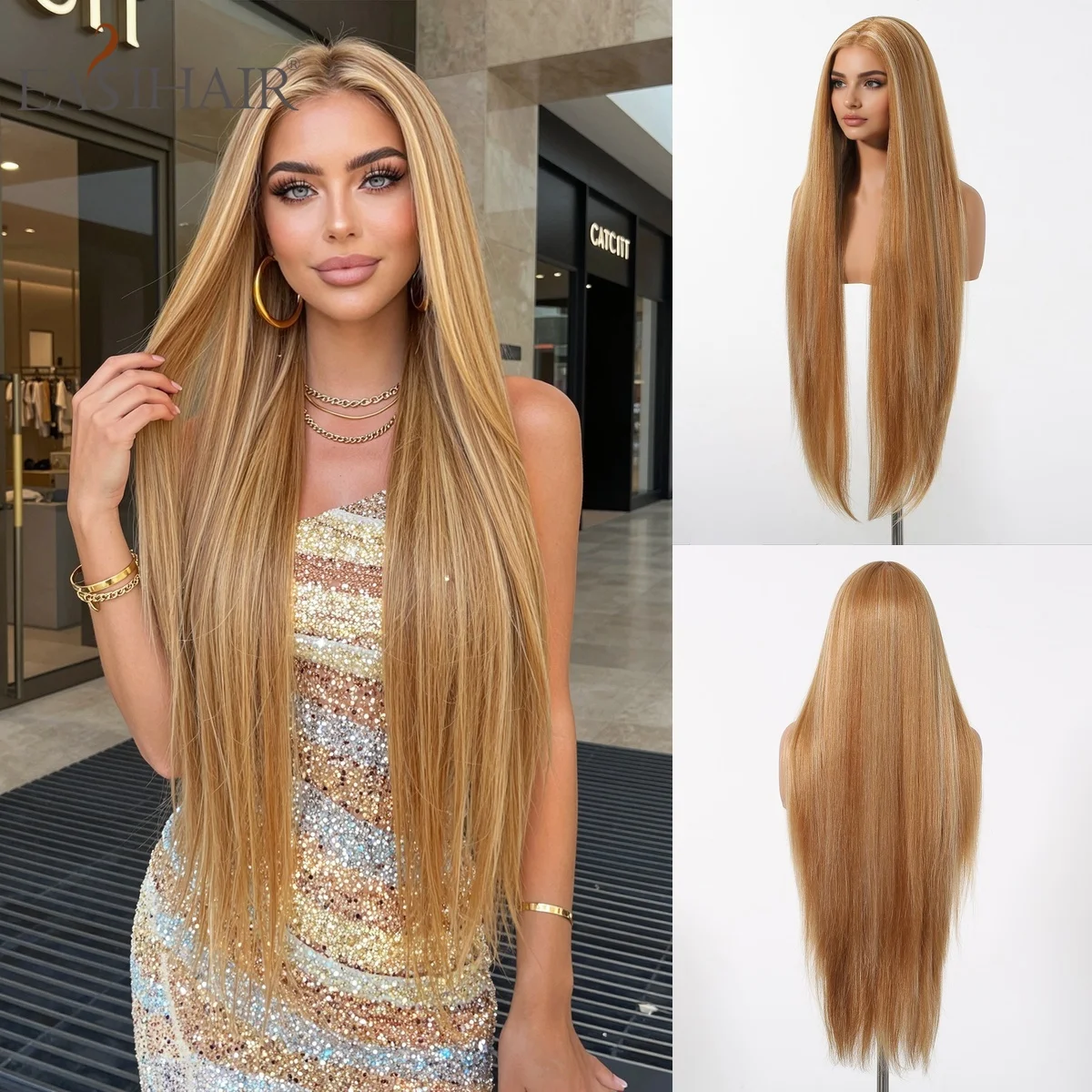 T Part Lace Front Wig Honey Blonde Long Straight Synthetic Heat Resistant Fiber Natural Wig for Women Daily Party Cosplay
T Part Lace Front Wig Honey Blonde Long Straight Synthetic Heat Resistant Fiber Natural Wig for Women Daily Party Cosplay