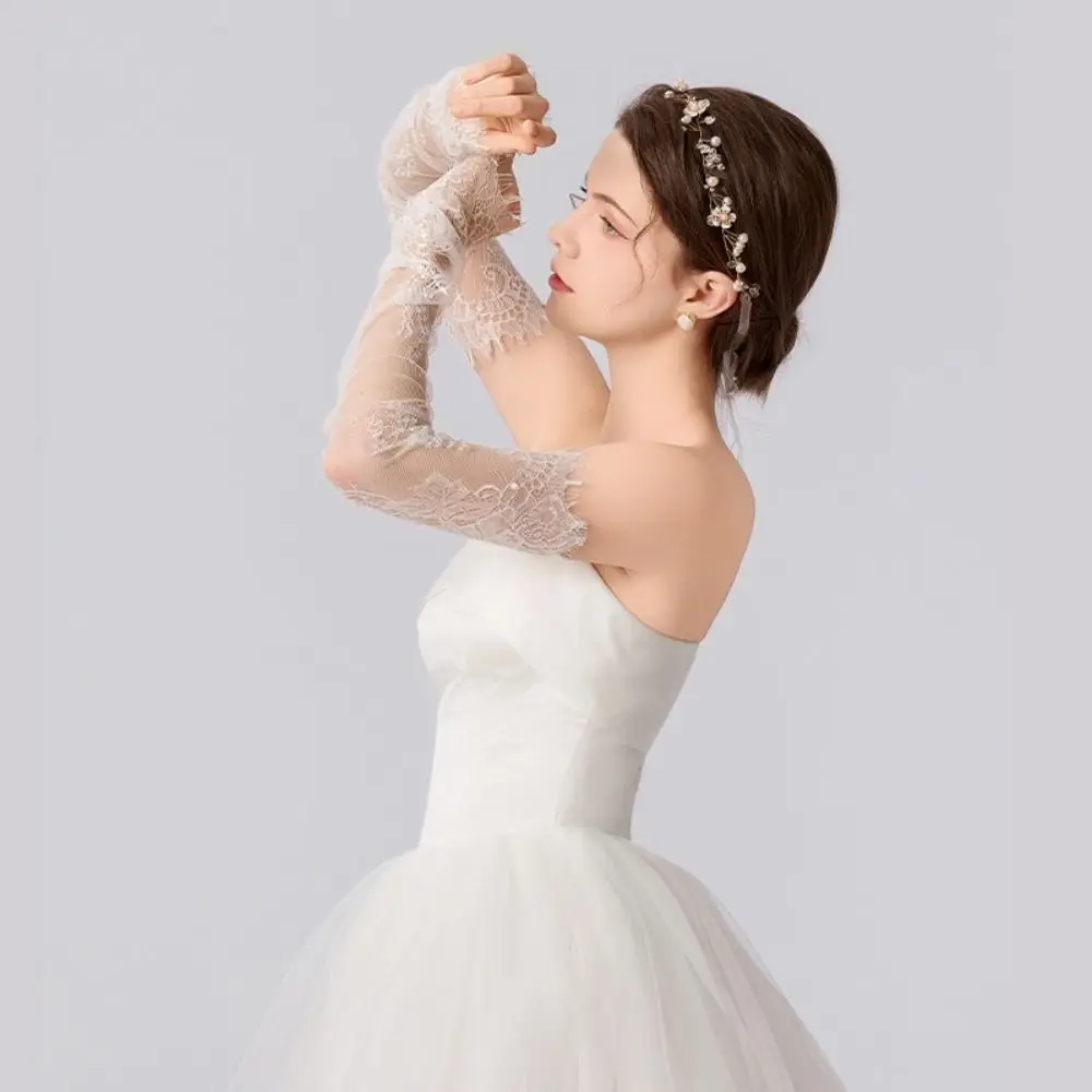 New Long Bridal Gloves White Black Sheer Wedding Arm Sleeves 65CM Arm Coverage Banquet
New Long Bridal Gloves White Black Sheer Wedding Arm Sleeves 65CM Arm Coverage Banquet