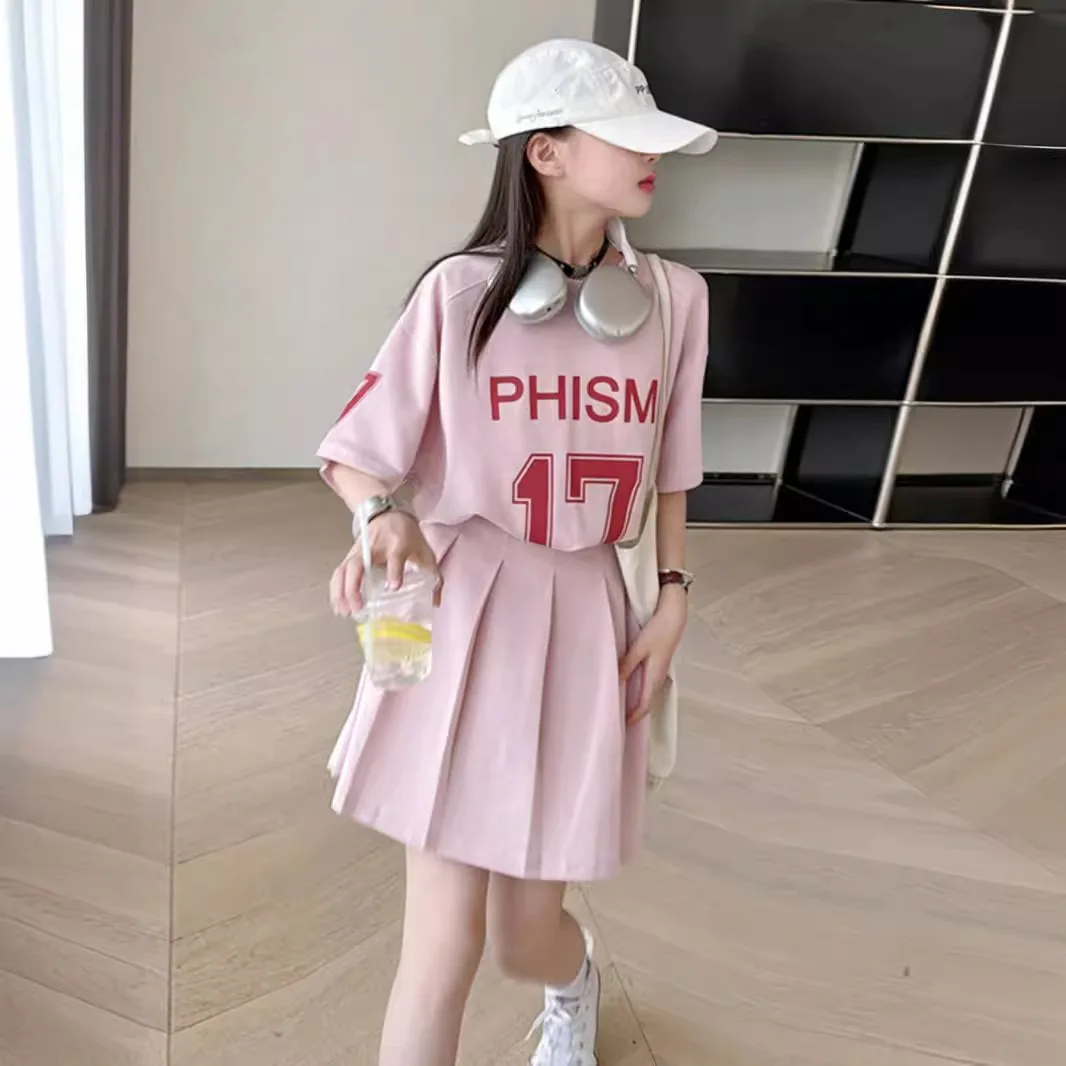 Teen Girls Summer Dresses Sets 2025 New Letter Short sleeve T-shirt+Pleated skirt 2pcs Suit Big Kids Casual Clothes Outfit 5-14Y
Teen Girls Summer Dresses Sets 2025 New Letter Short sleeve T-shirt+Pleated skirt 2pcs Suit Big Kids Casual Clothes Outfit 5-14Y