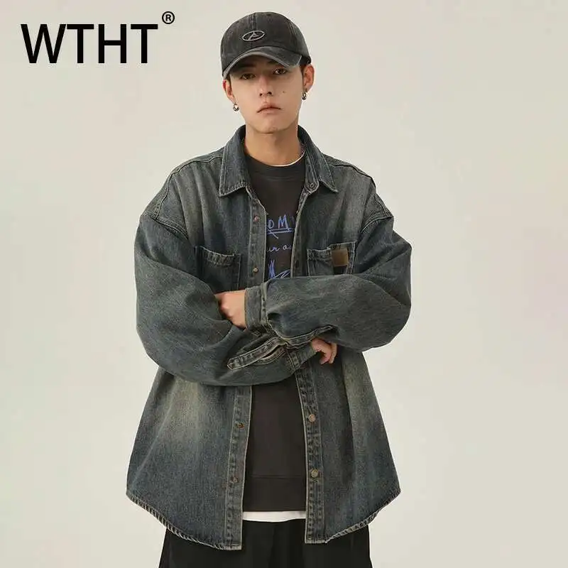 WTHT Vintage Men's Do Old Pockets Patchwork Lapel Denim Coat Fashion Long Sleeves Single-breasted Jacket Male 2025 Summer 2A0361
WTHT Vintage Men's Do Old Pockets Patchwork Lapel Denim Coat Fashion Long Sleeves Single-breasted Jacket Male 2025 Summer 2A0361