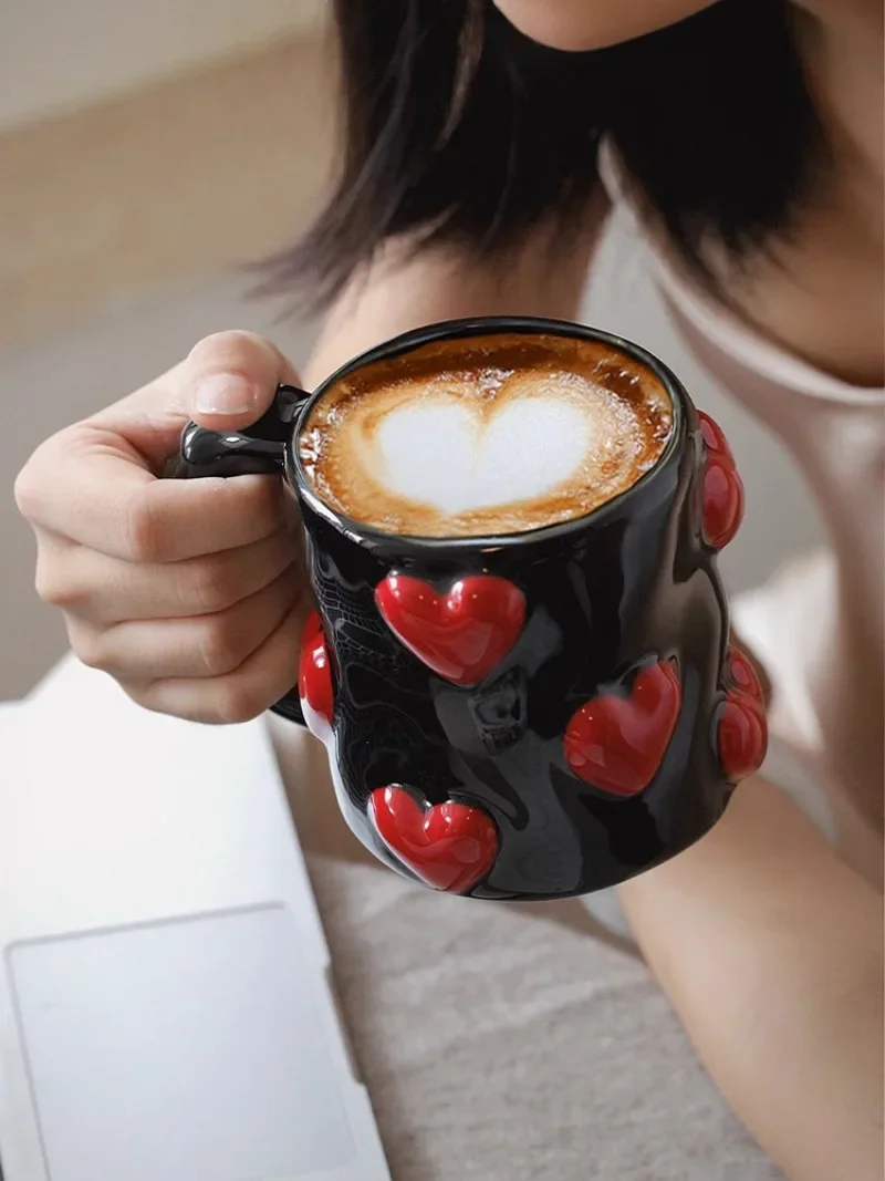 Ahunderjiaz-Vintage Ceramic Mug with 3D Heart-shaped Design, Cute Large Capacity, 3D Embossed Coffee Cup, Kitchen Drinkware Set
Ahunderjiaz-Vintage Ceramic Mug with 3D Heart-shaped Design, Cute Large Capacity, 3D Embossed Coffee Cup, Kitchen Drinkware Set