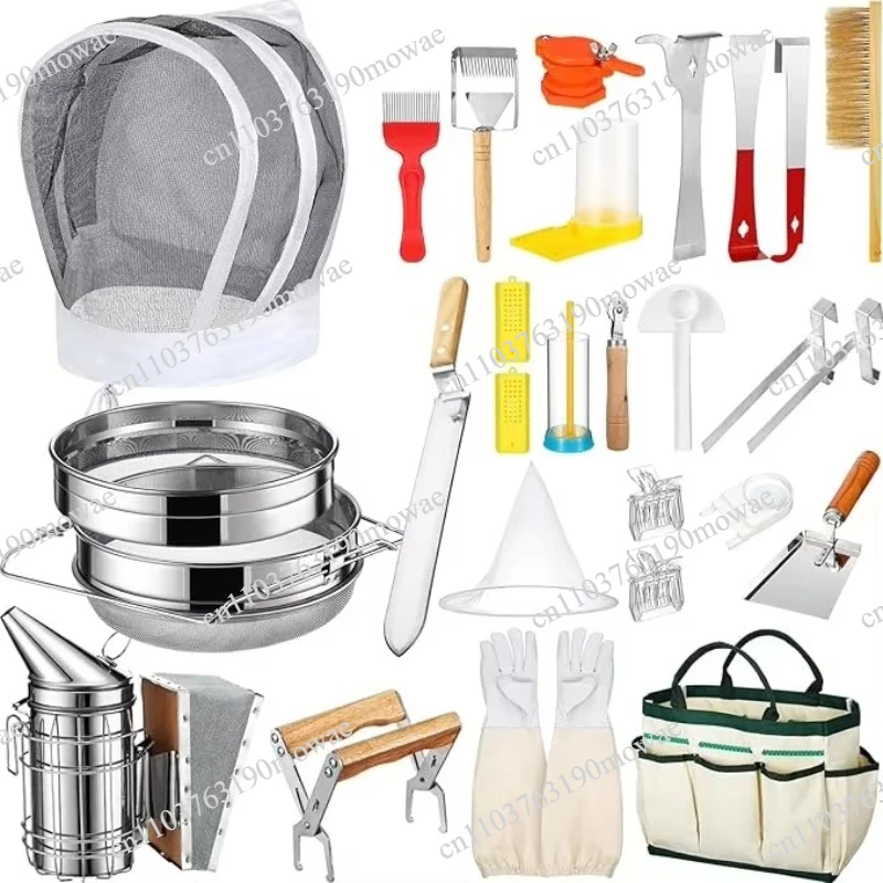 The new beekeeping starter kit 28-piece multi-purpose beehive tool set is suitable for beginners in apiaries
The new beekeeping starter kit 28-piece multi-purpose beehive tool set is suitable for beginners in apiaries