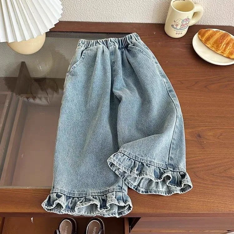 Girls' Jeans Spring and Autumn Children's Autumn Casual Loose Wide-leg Trousers Baby Autumn Wear Versatile Pants
Girls' Jeans Spring and Autumn Children's Autumn Casual Loose Wide-leg Trousers Baby Autumn Wear Versatile Pants