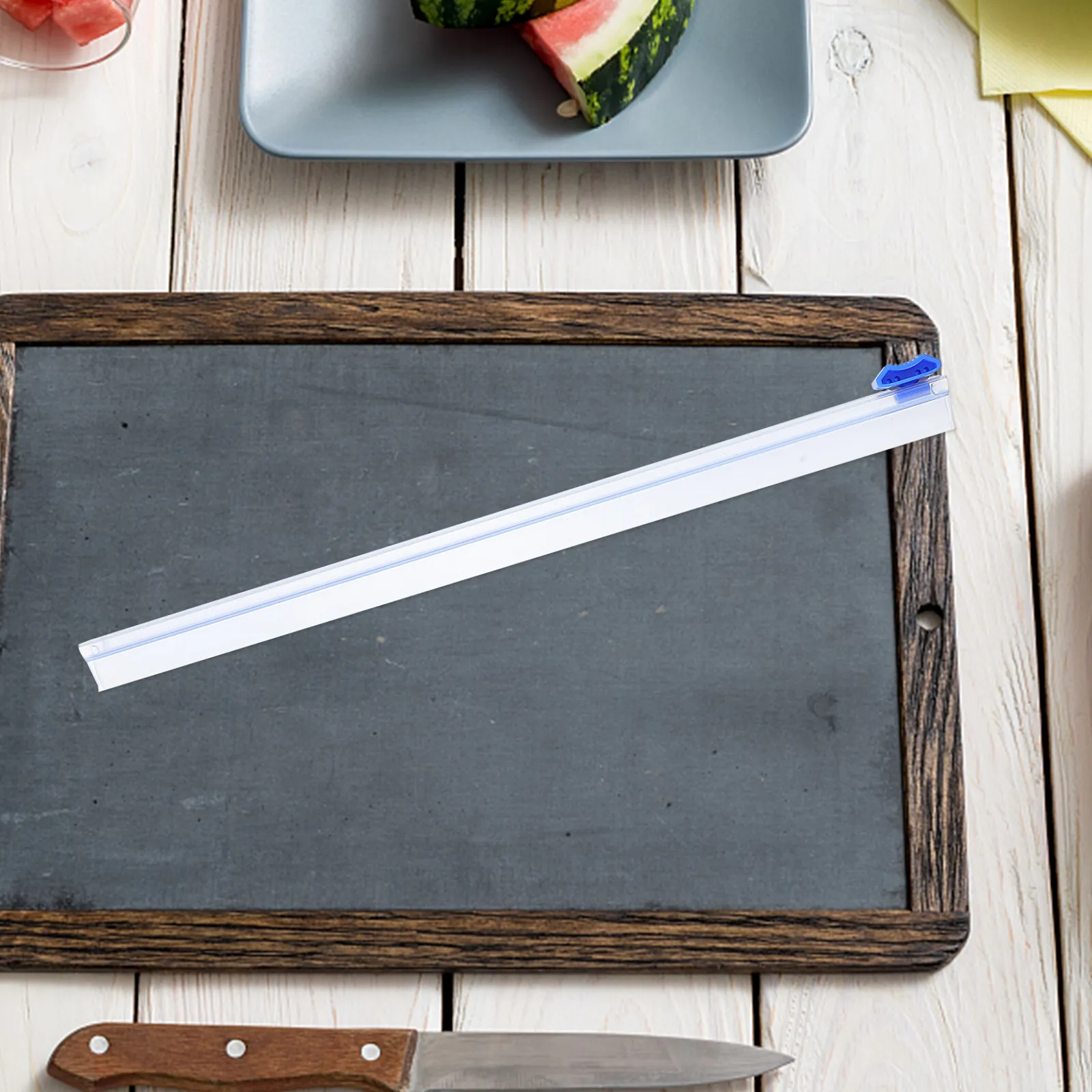 2Pcs Plastic Wrap Cling Film Slide Cutter Wear-Resistant Dispenser Roll Cut Blades Kitchen Gadget Food Packing Cutter
2Pcs Plastic Wrap Cling Film Slide Cutter Wear-Resistant Dispenser Roll Cut Blades Kitchen Gadget Food Packing Cutter