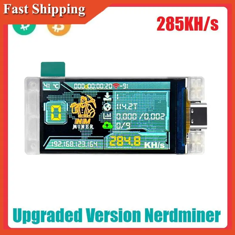 AB97-Nerdminer Upgrade 285KH/S BTC Solo Lottery Miner Bitcoin Crypto Miner Wifi Connection Low Power Nerd Miner
AB97-Nerdminer Upgrade 285KH/S BTC Solo Lottery Miner Bitcoin Crypto Miner Wifi Connection Low Power Nerd Miner