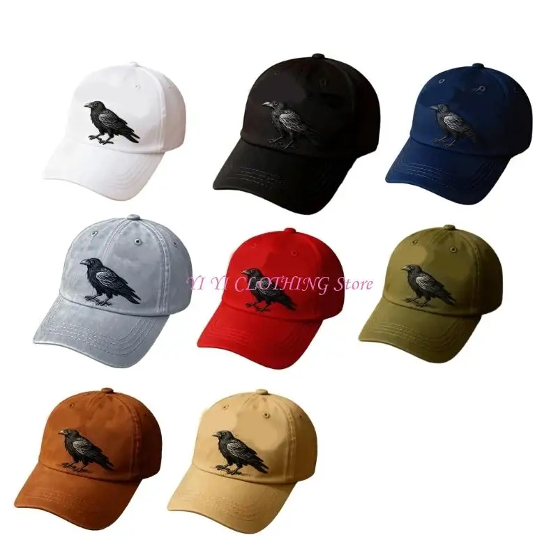 N5KF Gothic Baseball Cap with Embroidery Crow Pattern Baseball Hat for Men and Women Comfortable Sport Activity Wear
N5KF Gothic Baseball Cap with Embroidery Crow Pattern Baseball Hat for Men and Women Comfortable Sport Activity Wear