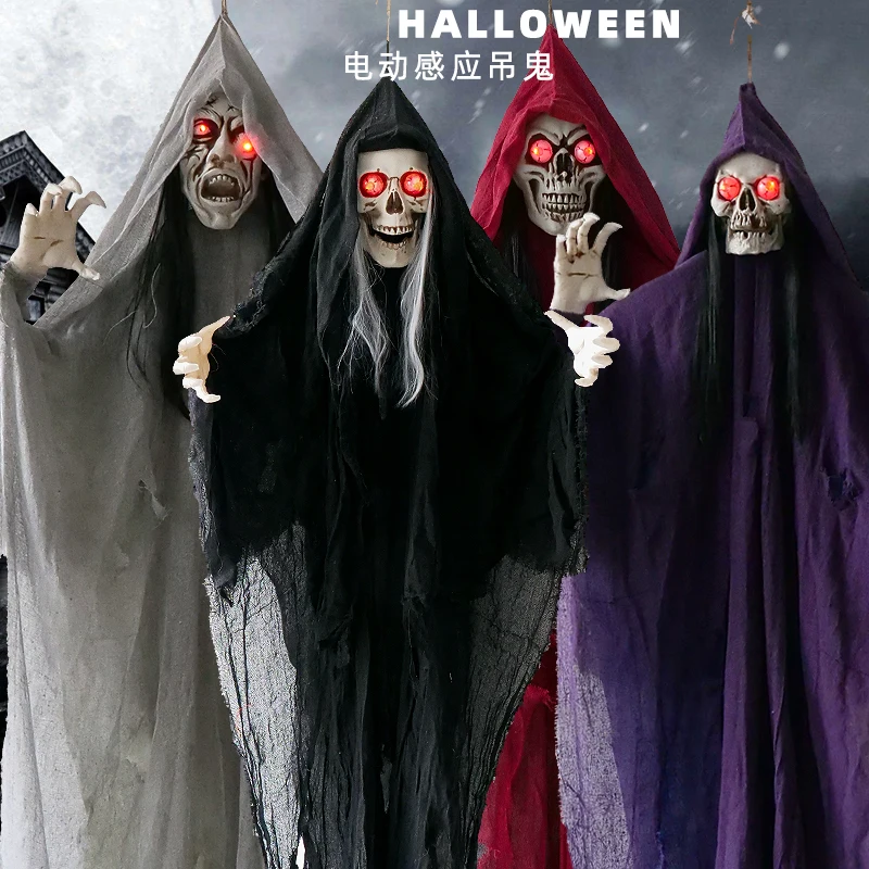 Halloween decoration, death skull, big hanging room, haunted house, bar scene arrangement, electric induction props, pendants
Halloween decoration, death skull, big hanging room, haunted house, bar scene arrangement, electric induction props, pendants
