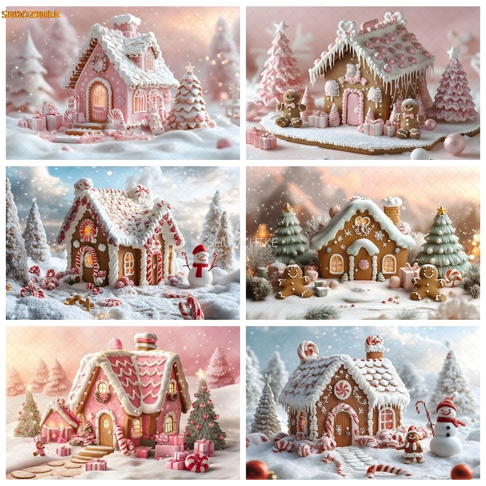 Pink Peppermint Gingerbread House Backdrops Kids Adult Photogrpahy Child Baby Photo Props Winter Christmas Background
Pink Peppermint Gingerbread House Backdrops Kids Adult Photogrpahy Child Baby Photo Props Winter Christmas Background