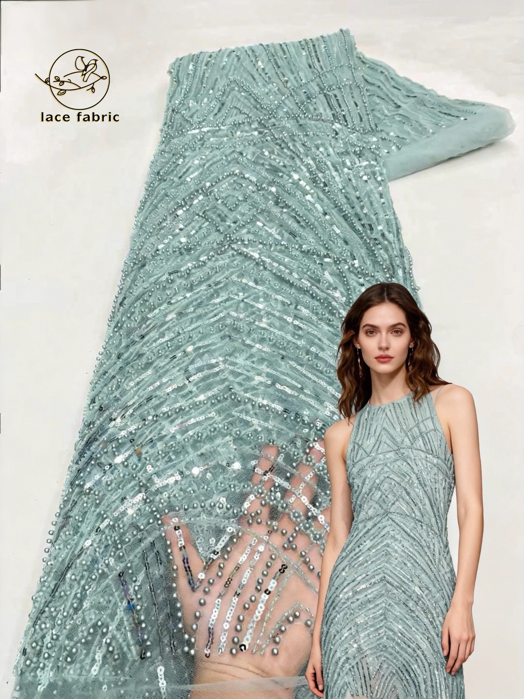 African Sequins Beaded Lace Fabric 2026 High Quality Sequence Embroidery French Nigerian Net Lace Fabric For Wedding Dress Women
African Sequins Beaded Lace Fabric 2026 High Quality Sequence Embroidery French Nigerian Net Lace Fabric For Wedding Dress Women