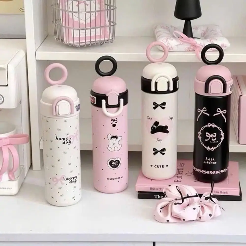 Cute 500ML Insulated Water Bottle Stainless Steel With Handle Water Bottle Leakproof Large Capacity Drinking Straw Cup
Cute 500ML Insulated Water Bottle Stainless Steel With Handle Water Bottle Leakproof Large Capacity Drinking Straw Cup