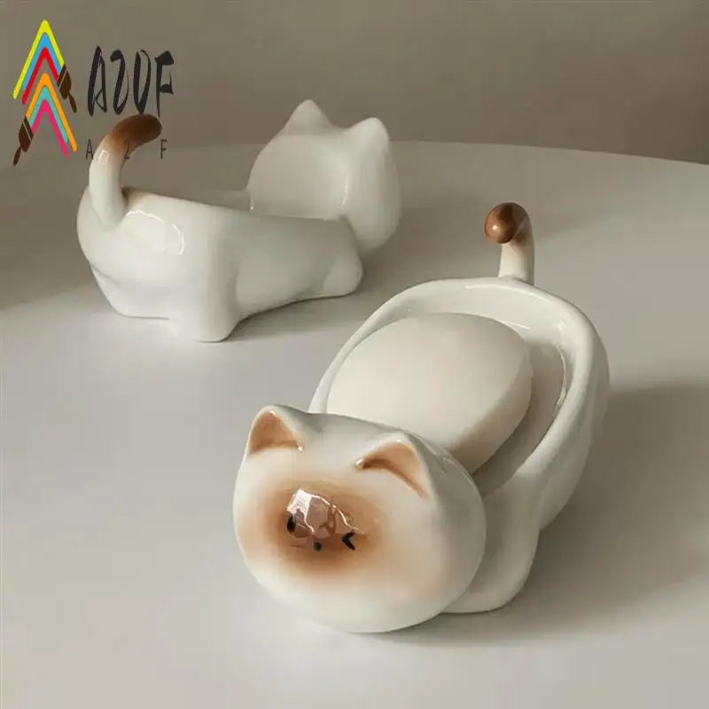 A20F-Siamese Cat Soap Dish, Cute Cartoon Design, Perforation-Free, Small Art Drain Dish For Household Use
A20F-Siamese Cat Soap Dish, Cute Cartoon Design, Perforation-Free, Small Art Drain Dish For Household Use