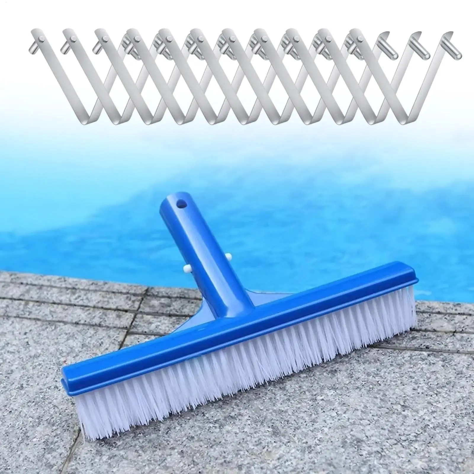 Зажим для щетки для бассейна Фитинги для скиммера из нержавеющей стали 10-компонентные двойные штифты V-образные зажимы для бассейна для чистки стен, прудов, листьев
Зажим для щетки для бассейна Фитинги для скиммера из нержавеющей стали 10-компонентные двойные штифты V-образные зажимы для бассейна для чистки стен, прудов, листьев