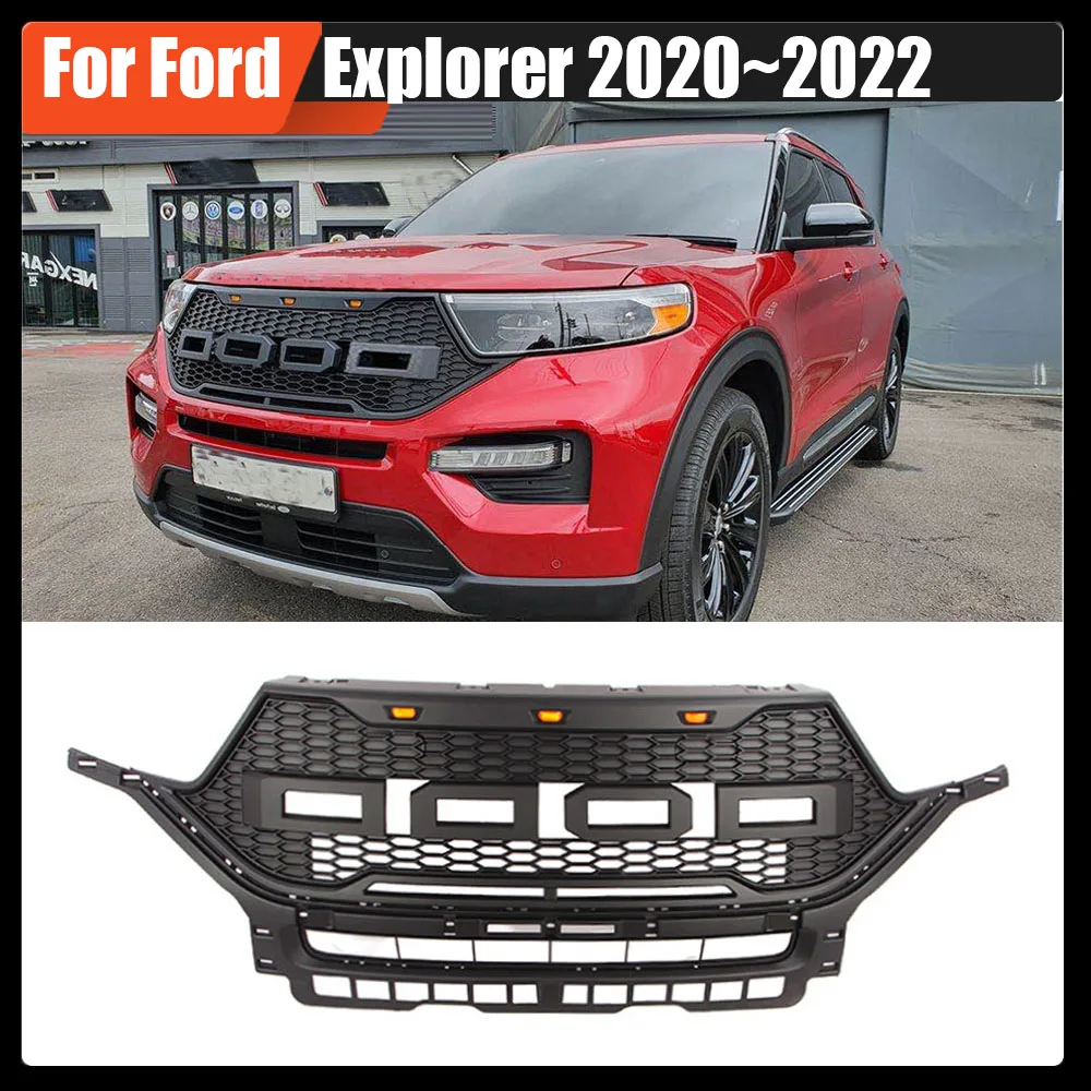 For Ford Explorer 2020~2022 Suv Auto Front Bumper Grille Grey Or Matte Black Hood Grill Car Upper Grill With LED Lights
For Ford Explorer 2020~2022 Suv Auto Front Bumper Grille Grey Or Matte Black Hood Grill Car Upper Grill With LED Lights