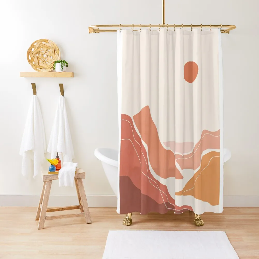 Modern drawing of mountains, sun and sea in a bohemian style Shower Curtain Luxury Bathroom Shower For Shower Curtain
Modern drawing of mountains, sun and sea in a bohemian style Shower Curtain Luxury Bathroom Shower For Shower Curtain
