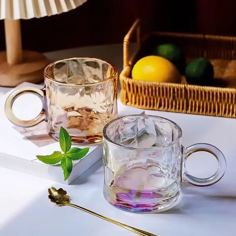 European and American style high-value big ear mug men and women water cup thickened heat-resistant glass coffee cup
European and American style high-value big ear mug men and women water cup thickened heat-resistant glass coffee cup