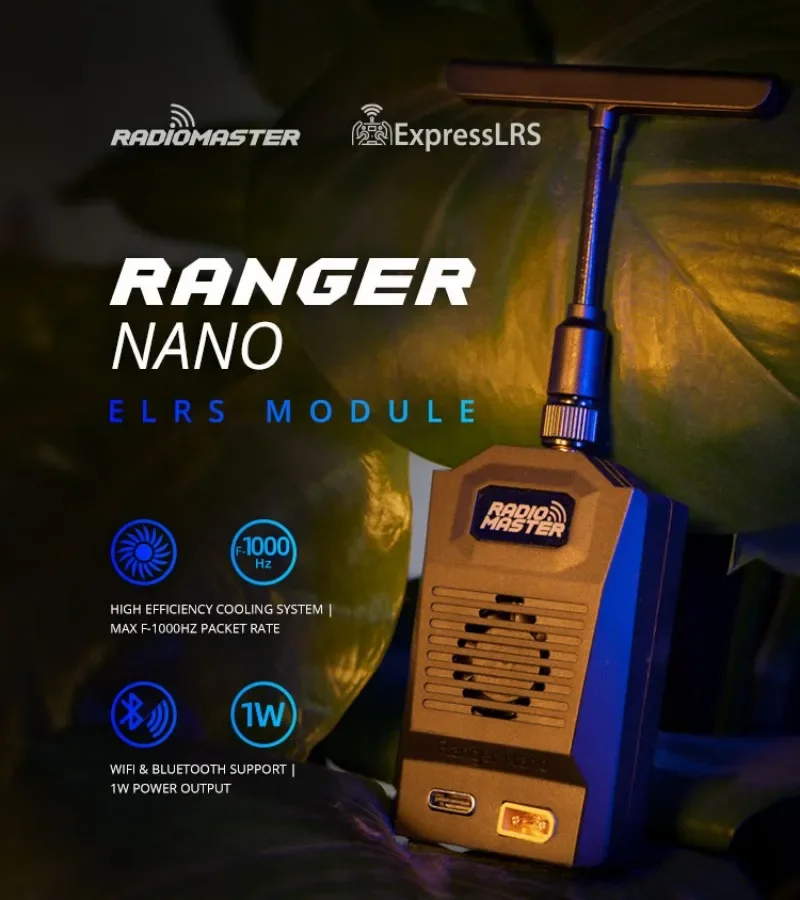 RadioMaster Ranger Nano 2.4GHz 1W ELRS Module RP1 RP2 Receiver Fits Nano Module Bays for RadioMaster Zorro DIY Parts
RadioMaster Ranger Nano 2.4GHz 1W ELRS Module RP1 RP2 Receiver Fits Nano Module Bays for RadioMaster Zorro DIY Parts