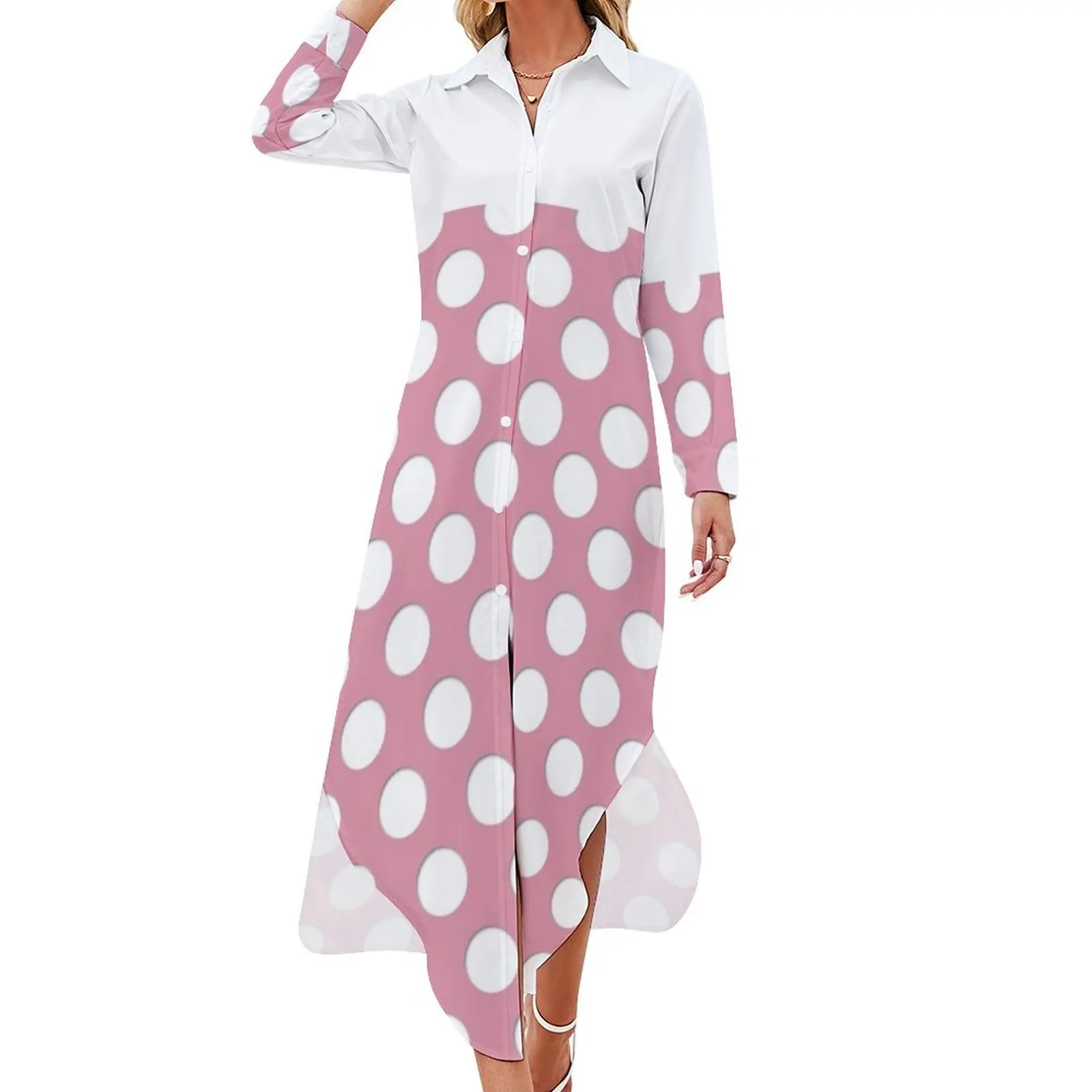 Cute Polka Dots Long Sleeved Shirt Dress chic and elegant evening dress dresses for official occasions Aesthetic clothing
Cute Polka Dots Long Sleeved Shirt Dress chic and elegant evening dress dresses for official occasions Aesthetic clothing