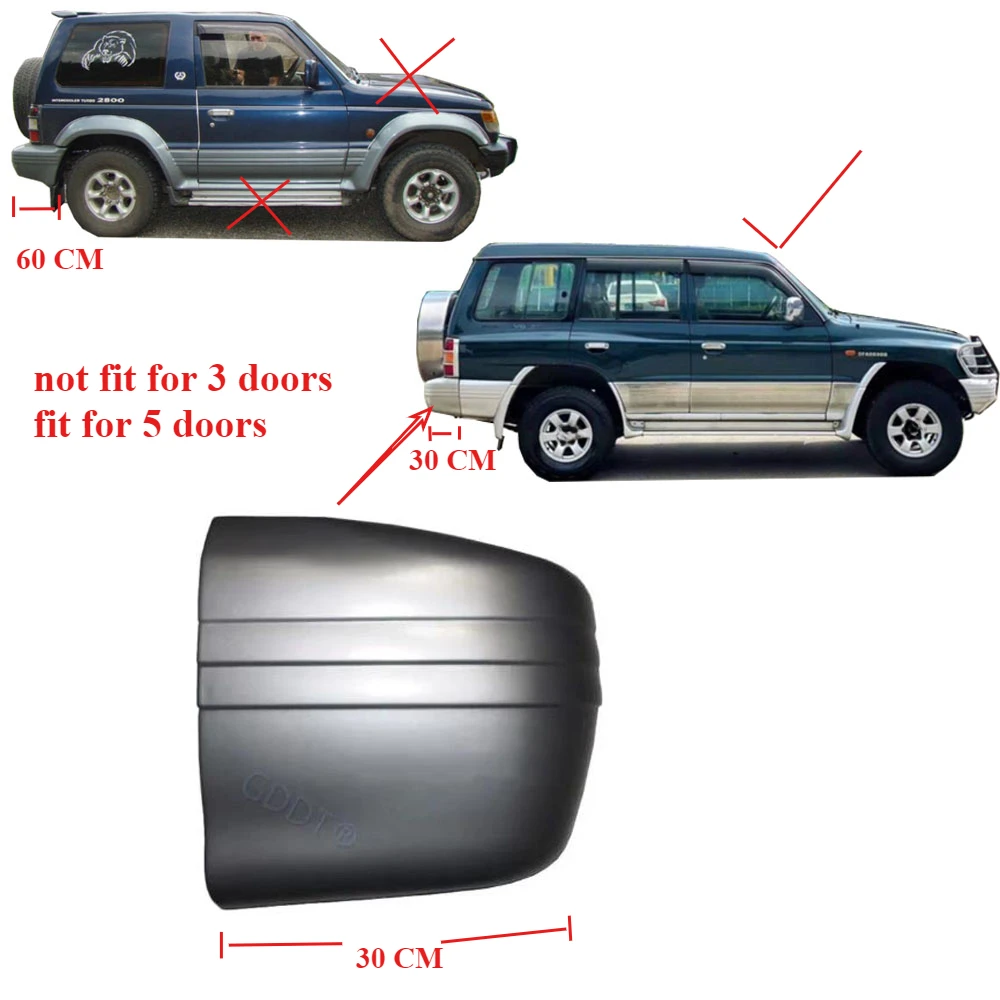 1 Piece 5 Doors Rear Bumper Corner Cover for Pajero V20 Silver MB831053 No Screws Bumper Kit for Montero V30 V40 Wide or Narrow
1 Piece 5 Doors Rear Bumper Corner Cover for Pajero V20 Silver MB831053 No Screws Bumper Kit for Montero V30 V40 Wide or Narrow