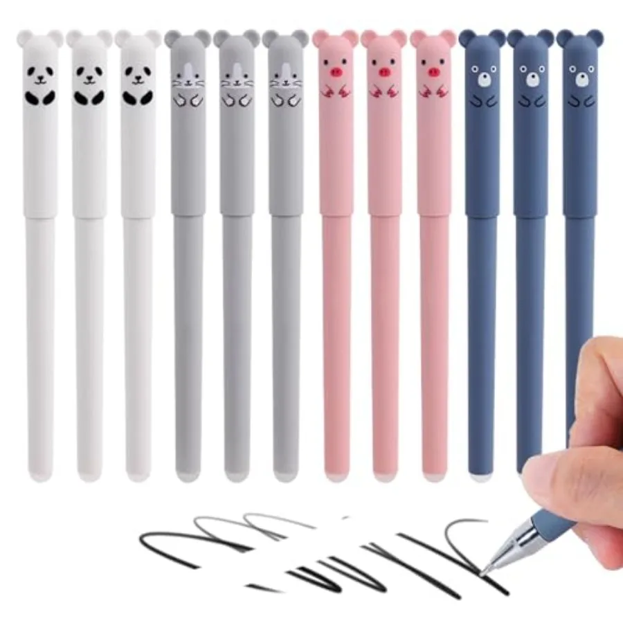 Cute Cartoon Animal Erasable Gel Pens, 12 Pack, 0.5mm Fine Point, able Ink Rollerball Pens for Students and Adults, Ideal for W
Cute Cartoon Animal Erasable Gel Pens, 12 Pack, 0.5mm Fine Point, able Ink Rollerball Pens for Students and Adults, Ideal for W