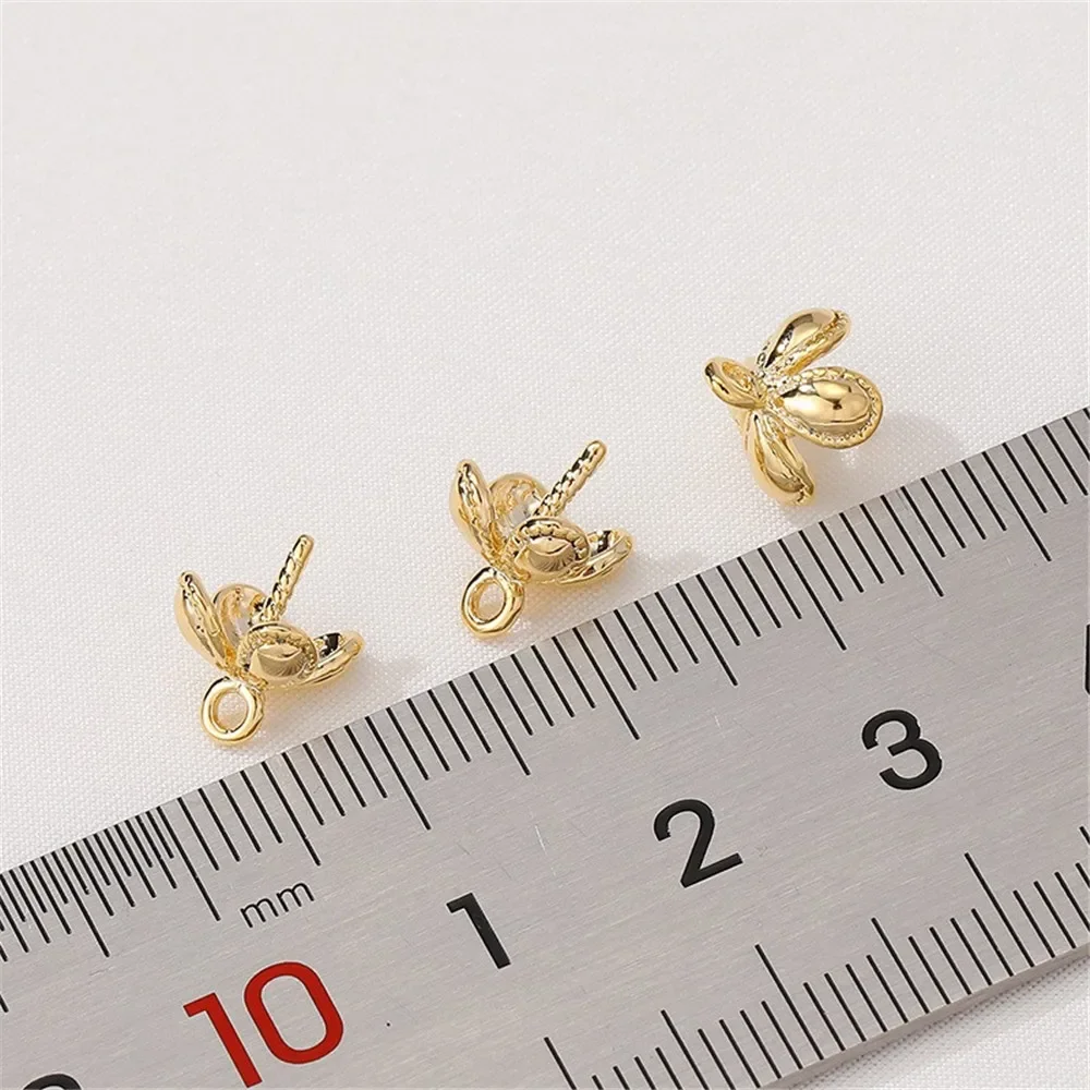 14K Gold-Color Flower Holder, Half-hole Pearl Pendant, Needle Bead Holder, DIY Handmade Bracelet Necklace Earrings Accessories
14K Gold-Color Flower Holder, Half-hole Pearl Pendant, Needle Bead Holder, DIY Handmade Bracelet Necklace Earrings Accessories