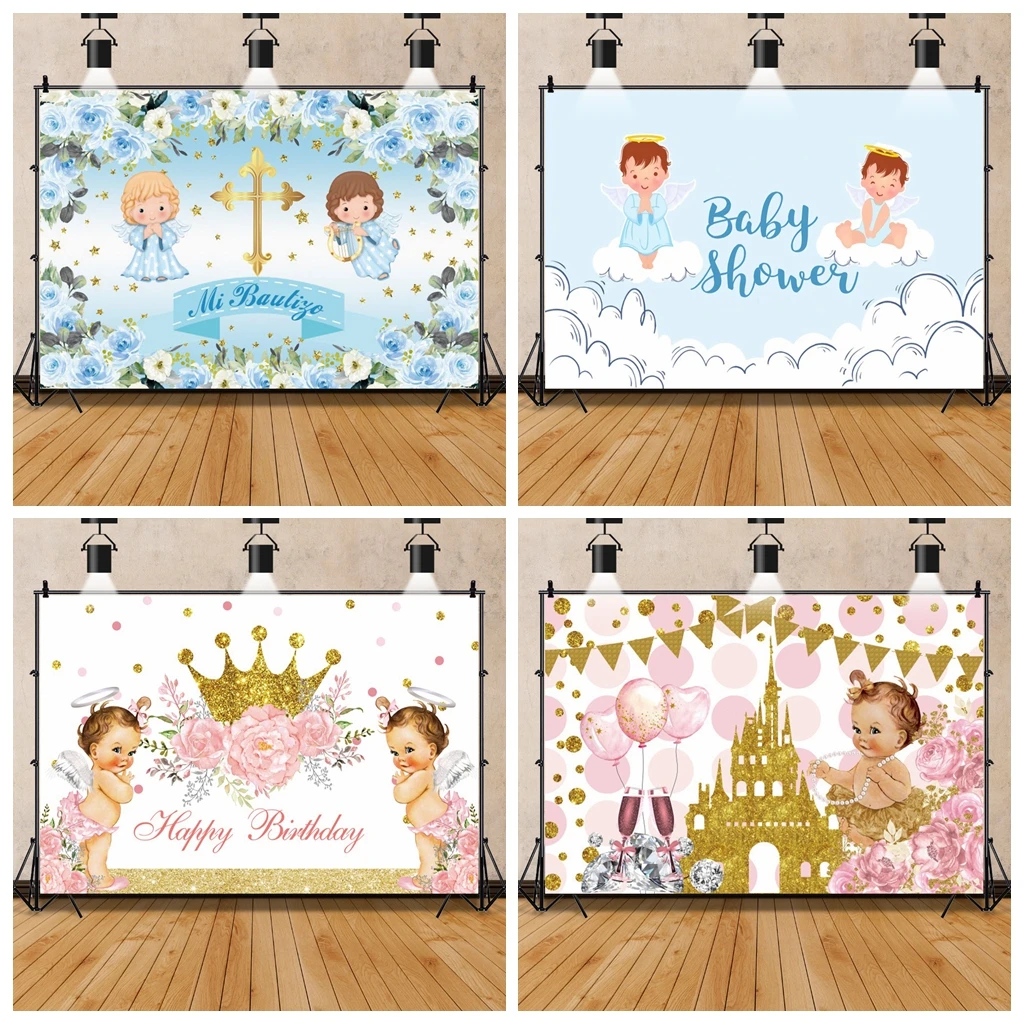 Laeacco Cartoon Angel Baby Photo Backdrop Blue Sky Clouds Baby Shower Birthday Party Decor Photography Background Photo Studio
Laeacco Cartoon Angel Baby Photo Backdrop Blue Sky Clouds Baby Shower Birthday Party Decor Photography Background Photo Studio