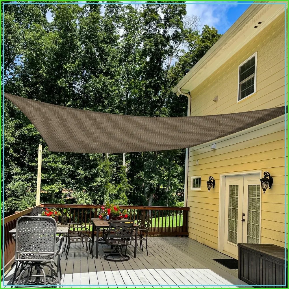 16' x 20' Sun Shade Sail Rectangle Outdoor Canopy UV Block for Patio, Backyard, Pergola, Brown
16' x 20' Sun Shade Sail Rectangle Outdoor Canopy UV Block for Patio, Backyard, Pergola, Brown