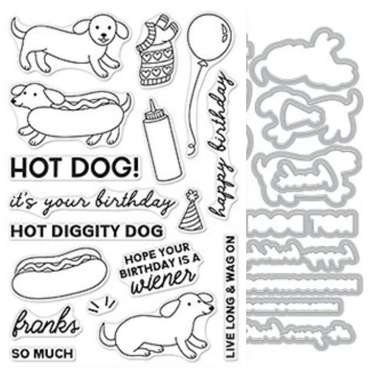 Hot Dog Clear Stamps Metal Cutting Dies for DIY Making Card Scrapbook Embossed Paper Album Craft Supplies Template Decoration
Hot Dog Clear Stamps Metal Cutting Dies for DIY Making Card Scrapbook Embossed Paper Album Craft Supplies Template Decoration