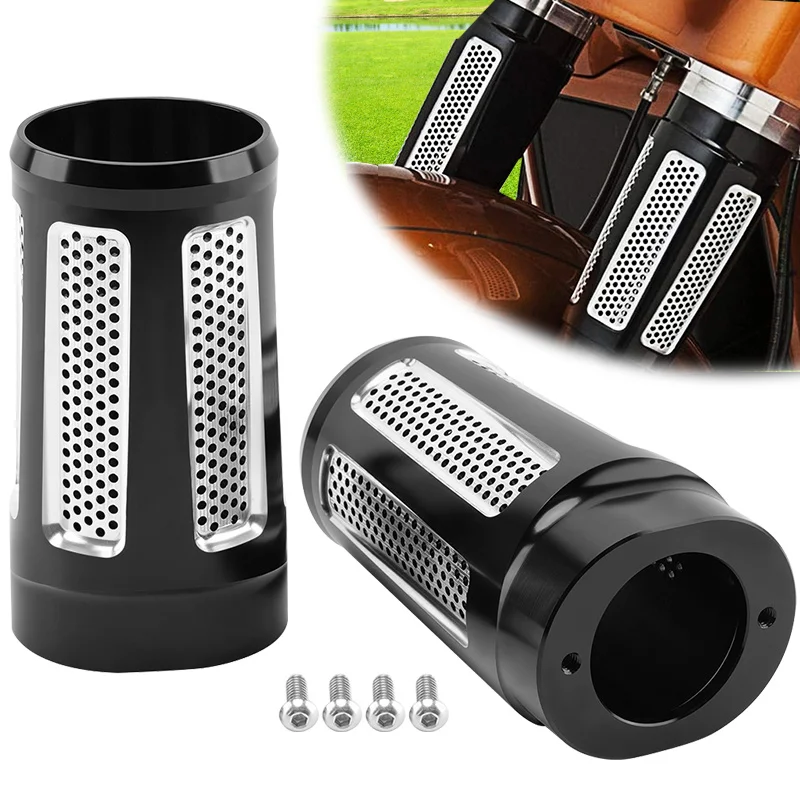 Motorcycle Front Upper Boot Slider Shock Fork Cover Absorber Aluminum For Harley Touring Electra Road King Street Glide 84-22
Motorcycle Front Upper Boot Slider Shock Fork Cover Absorber Aluminum For Harley Touring Electra Road King Street Glide 84-22