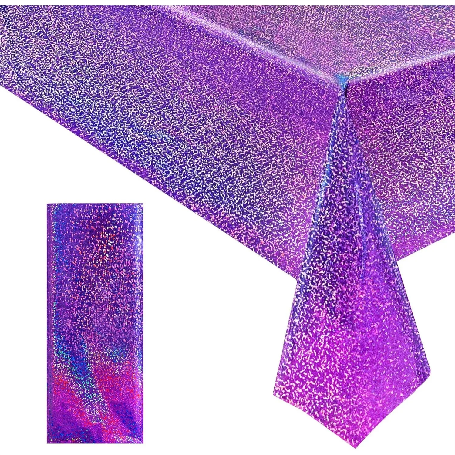 Holographic Laser Tablecloth Shimmering Waterproof for Party Decorations Birthday Wedding Bachelorette 40x108in Purple
Holographic Laser Tablecloth Shimmering Waterproof for Party Decorations Birthday Wedding Bachelorette 40x108in Purple