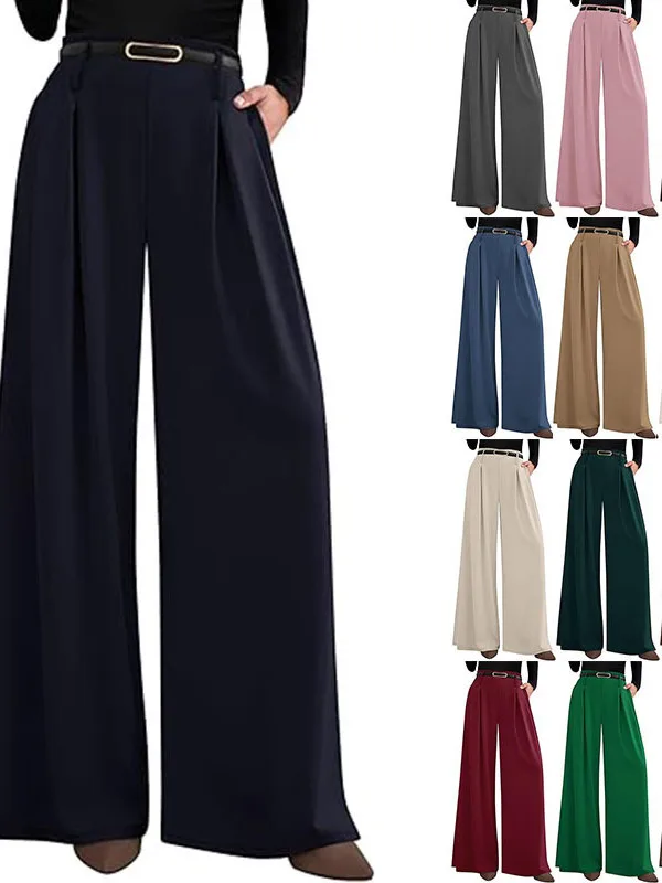 Slimming Wideleg Pants High Waist Loose Drapey Commute Slimming West Pants Straight Leg High Waist Polyester Cotton Blend
Slimming Wideleg Pants High Waist Loose Drapey Commute Slimming West Pants Straight Leg High Waist Polyester Cotton Blend