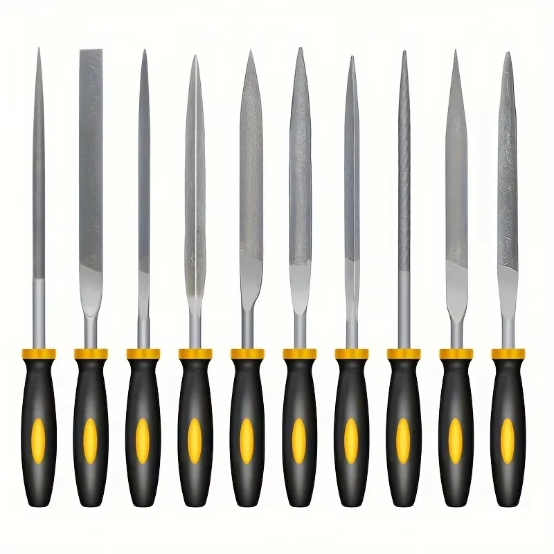 Premium Needle File Set High Carbon Steel Files with Non Slip Ergonomic Handles for Precise Filing on Wood Plastic Model 
Premium Needle File Set High Carbon Steel Files with Non Slip Ergonomic Handles for Precise Filing on Wood Plastic Model