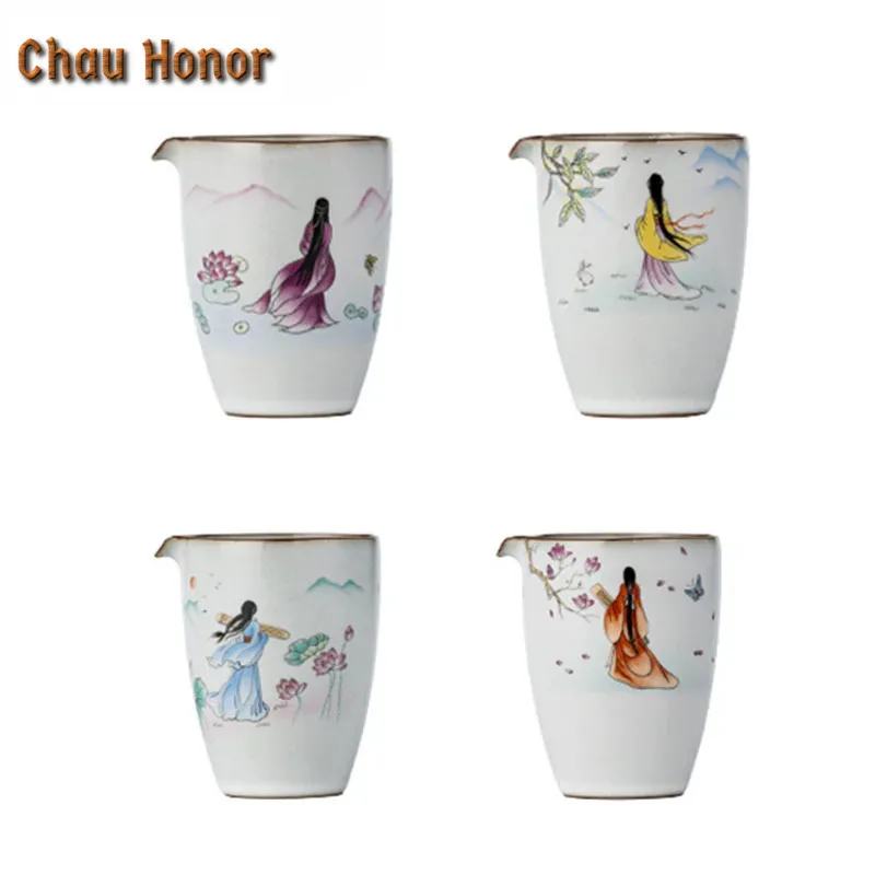 220ML Ru Kiln Ice Crack CeramicTea Pitcher Hand Painted Justice Cup Chahai Chinese Retro Porcelain Teaware Accessories Drinkware
220ML Ru Kiln Ice Crack CeramicTea Pitcher Hand Painted Justice Cup Chahai Chinese Retro Porcelain Teaware Accessories Drinkware