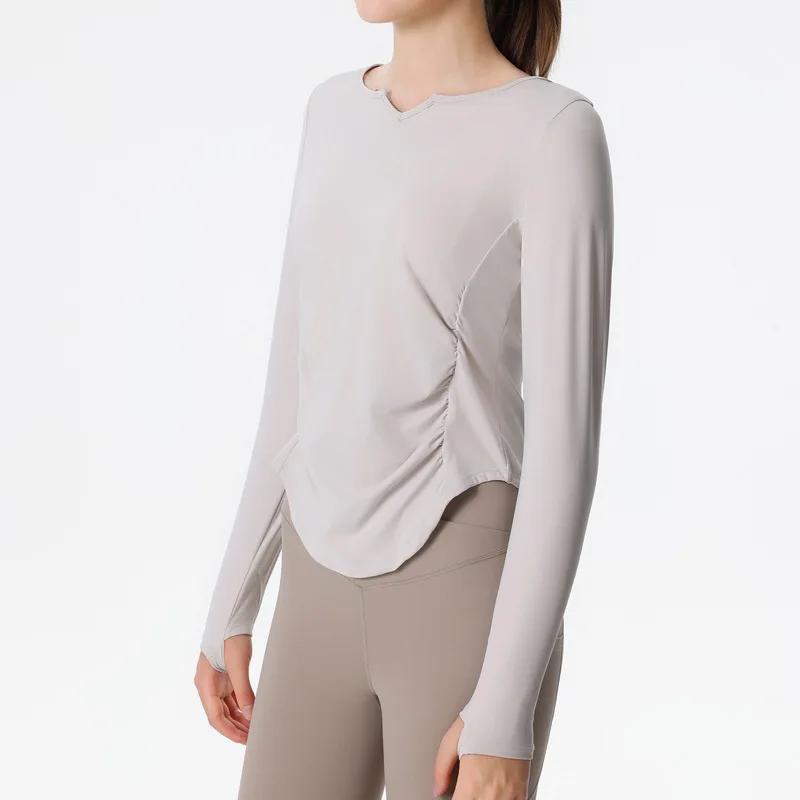 Yoga clothes women's quick-drying fitness clothes, sports tops, Pilates training clothes, long-sleeved clothes, running blouses.
Yoga clothes women's quick-drying fitness clothes, sports tops, Pilates training clothes, long-sleeved clothes, running blouses.
