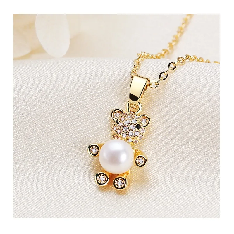 Stylish and Simple Bridal Diamond Earrings Necklace Two-piece Set Bear Jewelry Necklace Freshwater Pearl Set
Stylish and Simple Bridal Diamond Earrings Necklace Two-piece Set Bear Jewelry Necklace Freshwater Pearl Set